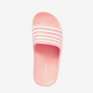 Peach Pink Stripe Sliders (Older Girls) - Allsport