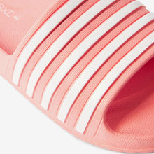 Load image into Gallery viewer, Peach Pink Stripe Sliders (Older Girls) - Allsport
