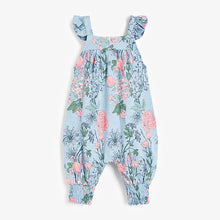 Load image into Gallery viewer, Blue Floral Romper (0-18mths) - Allsport
