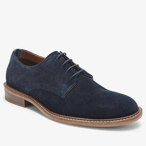 Navy Suede Derby Shoes - Allsport