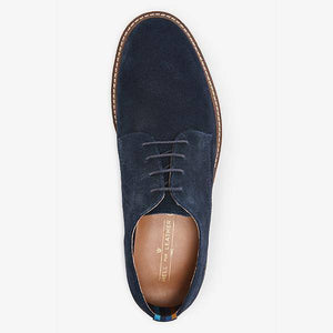 Navy Suede Derby Shoes - Allsport