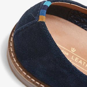 Navy Suede Derby Shoes - Allsport