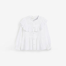 Load image into Gallery viewer, White Ruffle Blouse (3-12yrs) - Allsport
