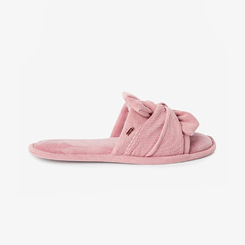 Pink Bow Slider Slippers - Allsport