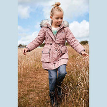Load image into Gallery viewer, Faux Fur Trimmed Shower Resistant Parka (3-12yrs) - Allsport
