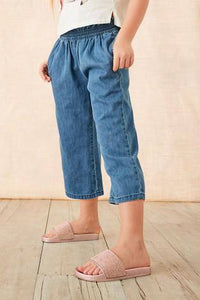 Denim Light Wash Culottes - Allsport