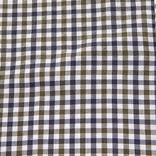 Load image into Gallery viewer, Olive/Navy Gingham Regular Fit Short Sleeve Easy Iron Button Down Oxford Shirt - Allsport

