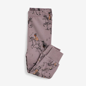 3 Pack Charcoal Grey / Lilac Horse  Pyjamas (9mths-7yrs) - Allsport