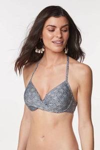 Charcoal Padded Underwired Bikini Top - Allsport