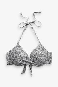 Charcoal Padded Underwired Bikini Top - Allsport