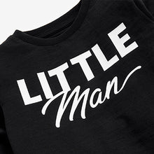 Load image into Gallery viewer, Black Slogan Long Sleeve Crew Neck Top (3mths-5yrs) - Allsport
