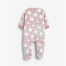 Load image into Gallery viewer, Star Pink Baby Fleece Sleepsuit (0mth - 18mths)
