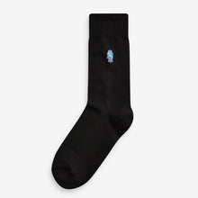 Load image into Gallery viewer, Black Bright Monster Embroidered Socks (Men) - Allsport
