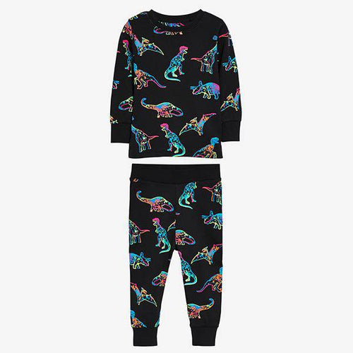 Black Fluro Dino Snuggle Pyjamas (12mths-6yrs) - Allsport