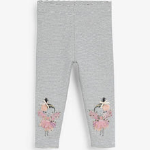 Load image into Gallery viewer, Monochrome Fairy Embroidered Leggings (3mths-6yrs) - Allsport
