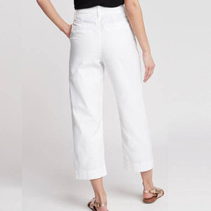 White Cropped Chino Trousers - Allsport