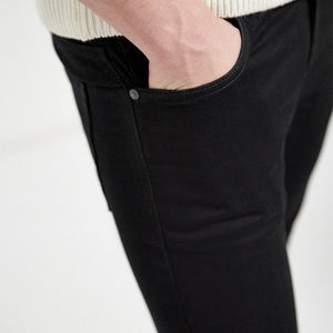 Solid Black Skinny Fit Ultimate Comfort Super Stretch Jeans - Allsport