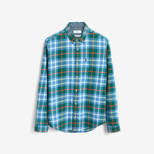 Load image into Gallery viewer, Teal Blue Check Lightweight Shirt - Allsport
