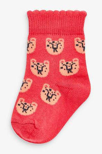 Red/Orange 4 Pack Character Socks  (up to 2 yrs) - Allsport