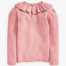 Load image into Gallery viewer, Pink Frill Neck Knitted Top (3mths-5yrs) - Allsport
