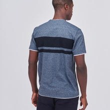 Load image into Gallery viewer, Blue Mock Layer Stripe T-Shirt - Allsport

