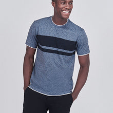 Load image into Gallery viewer, Blue Mock Layer Stripe T-Shirt - Allsport
