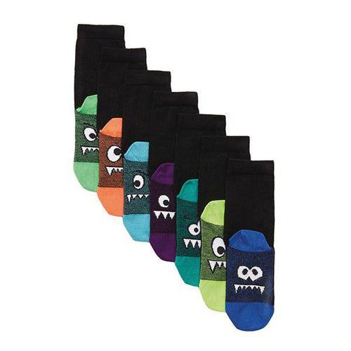 7 Pack Cotton Rich Footbed Socks (Older) - Allsport