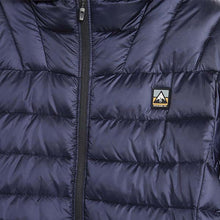 Load image into Gallery viewer, Navy Shower Resistant Hooded Puffer Coat With DuPont Sorona® Insulation - Allsport
