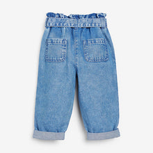 Load image into Gallery viewer, Denim Bright Blue Pull-On Tie Belt Jeans (3mths-5yrs) - Allsport
