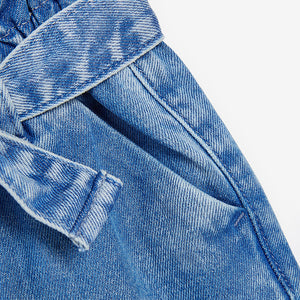 Denim Bright Blue Pull-On Tie Belt Jeans (3mths-5yrs) - Allsport