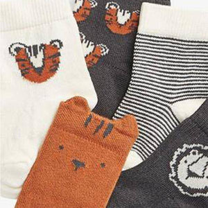 5 Pack Safari Socks (0mth-2yrs) - Allsport