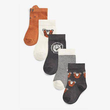 Load image into Gallery viewer, 5 Pack Safari Socks (0mth-2yrs) - Allsport
