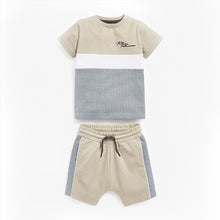 Load image into Gallery viewer, Colourblock T-Shirt And Shorts Set (3mths-5yrs) - Allsport
