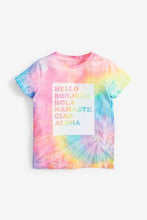 Load image into Gallery viewer, Multi Short Sleeve Tie Dye Slogan T-Shirt - Allsport
