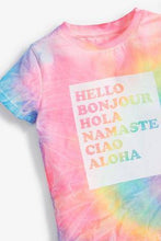 Load image into Gallery viewer, Multi Short Sleeve Tie Dye Slogan T-Shirt - Allsport
