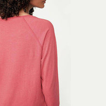 Load image into Gallery viewer, Pink Heart Stripe Raglan Long Sleeve Top - Allsport
