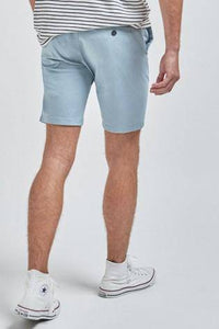 Light Blue Slim Fit Stretch Chino Shorts - Allsport
