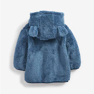 Navy Blue Cosy Fleece Bear Baby Jacket (0mths-18mths)