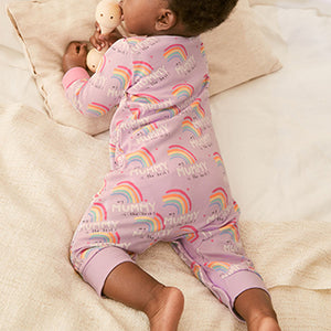 Baby Sleepsuit Lilac Purple Mummy (0-18mths)