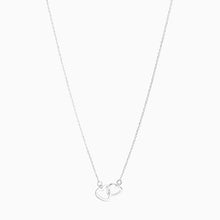 Load image into Gallery viewer, Silver Tone &#39;Hugs &amp; Kisses&#39; Interlinked Hearts Necklace - Allsport
