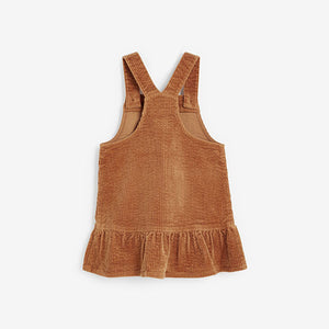 Tan Frill Cord Pinafore (3mths-6yrs) - Allsport