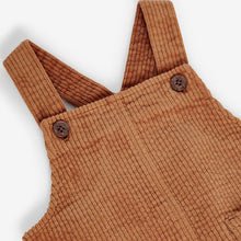 Load image into Gallery viewer, Tan Frill Cord Pinafore (3mths-6yrs) - Allsport
