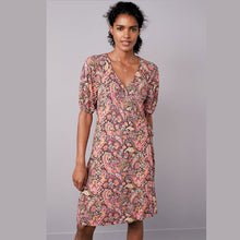 Load image into Gallery viewer, Paisley Print Crepe Wrap Dress - Allsport
