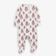 Load image into Gallery viewer, Pink 3 Pack Paisley Sleepsuits (0mths-18mths) - Allsport
