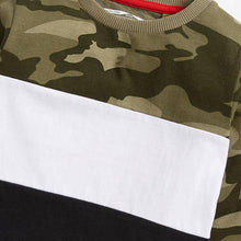 Load image into Gallery viewer, Camo Long Sleeve Colourblock T-Shirt (3mths-5yrs) - Allsport
