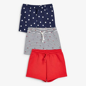 3PK SHRT CHERRY STRP 3 YRS SHORTS - Allsport