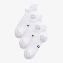 Load image into Gallery viewer, White Next Active Sports Super Soft Trainer Socks 3 Pack - Allsport
