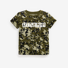 Load image into Gallery viewer, 3 Pack Khaki Camo Colourblock T-Shirts (3mths-5yrs) - Allsport
