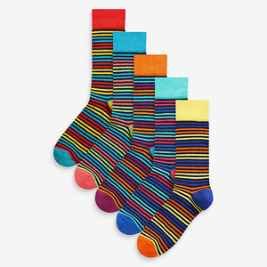 Bright Stripe Socks 5 Pack - Allsport
