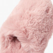 Load image into Gallery viewer, Pink Recycled Faux Fur Mule Slippers (Older Girls) - Allsport
